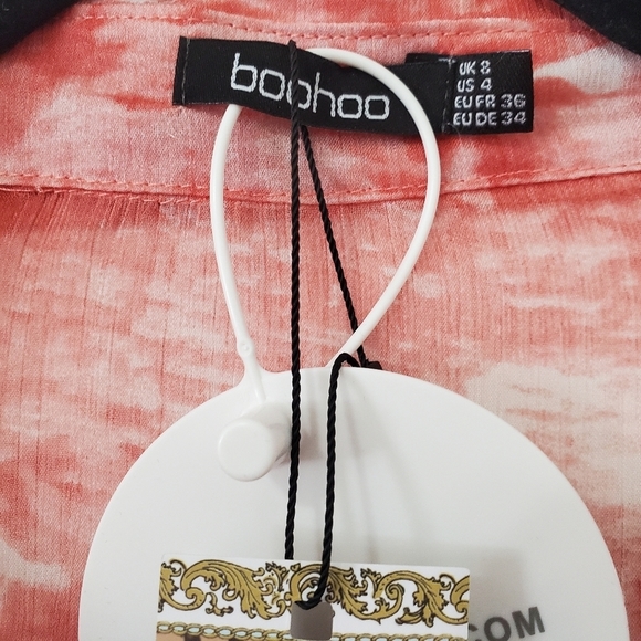 NWT Sheer Button Up Shirt - Picture 3 of 8